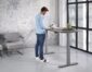 OO Bureau hoog-laag 120 x 80 cm aluminium