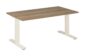 Bureau zit sta 120x80 Wit Natuur eiken