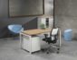 Bureau 4-poot 200 x 100 Wit Robson eiken