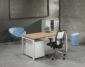 bureau 4-poot kantine kantoor werkplek 100x80 cm robson eiken wit